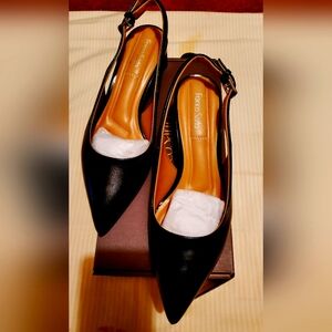 Franco Sarto Black Women's Slingback Shoes